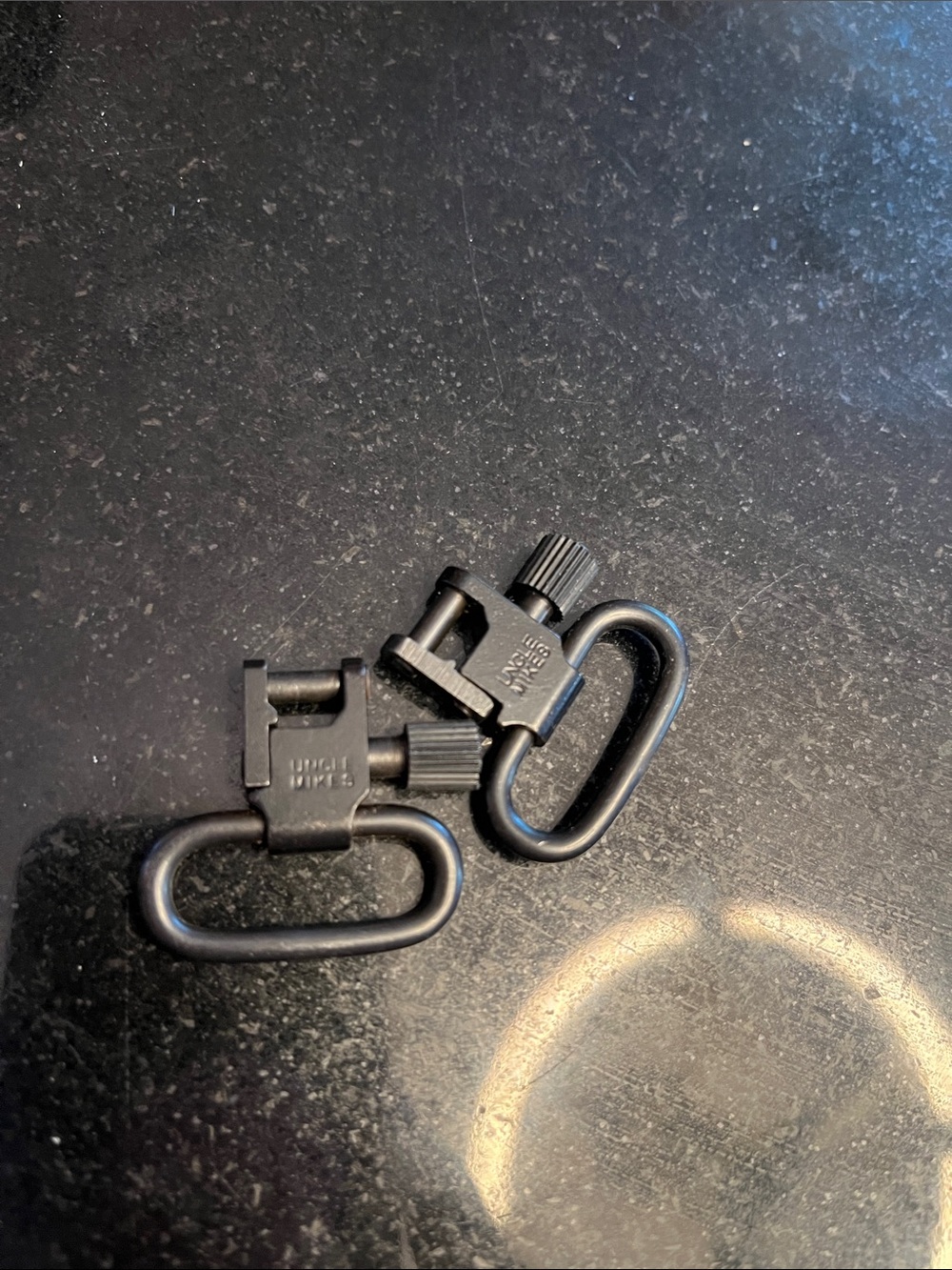 Black Quick-Release Swivel Sling Hooks (Pair) uncle mikes